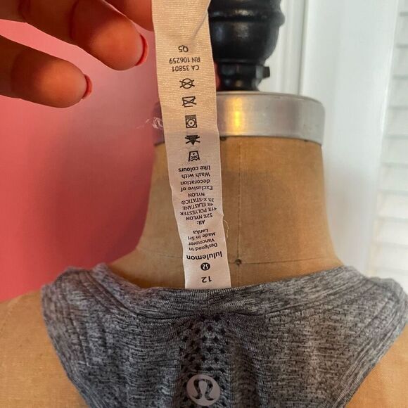 LULULEMON | swiftly tech racerback dark heather blue gray cropped tank 12 - Picture 5 of 7